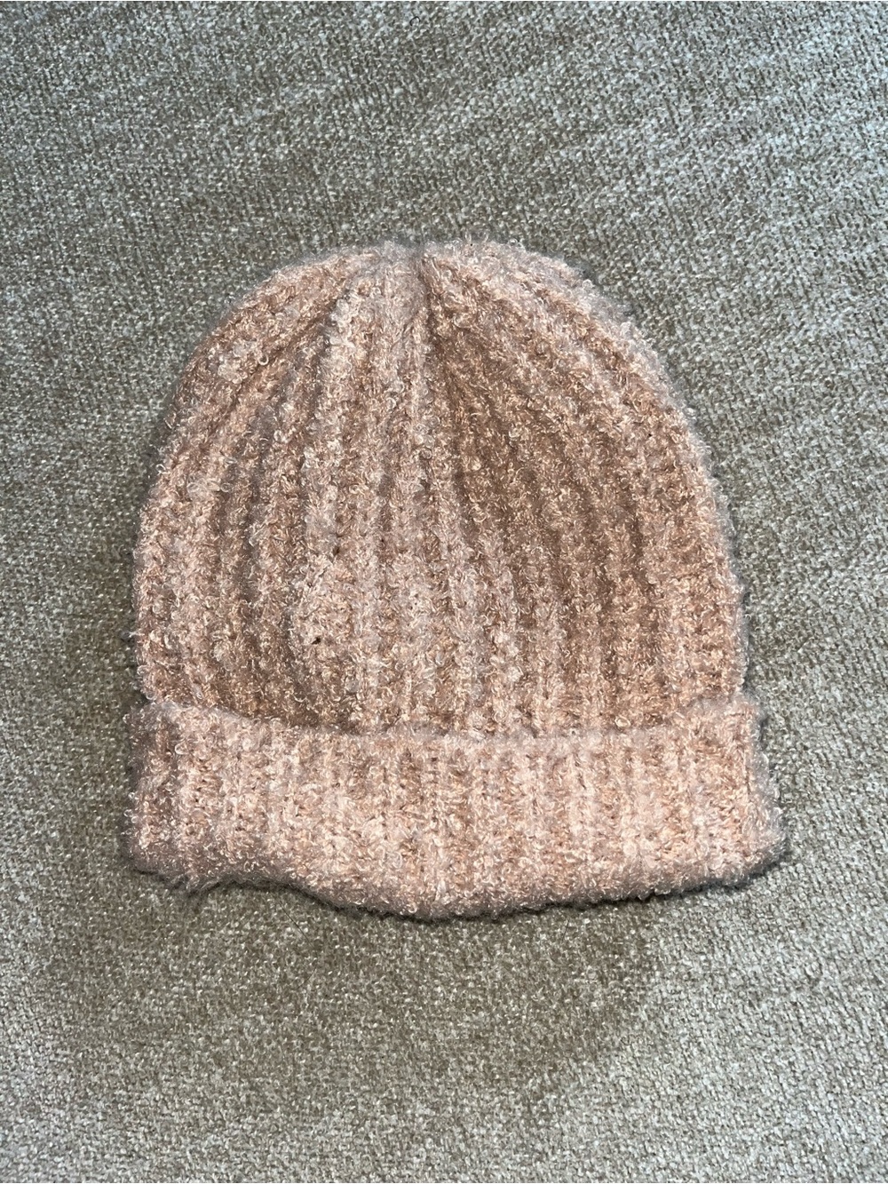 Steve Madden Dusty Blush Ribbed Knit Beanie